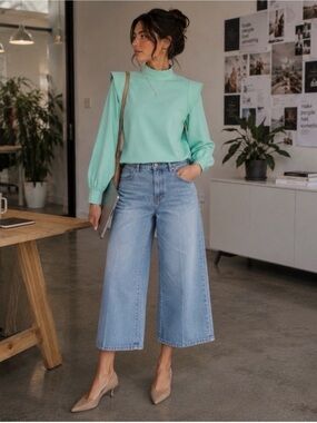 Everlane Top 2 Polished Casual Green